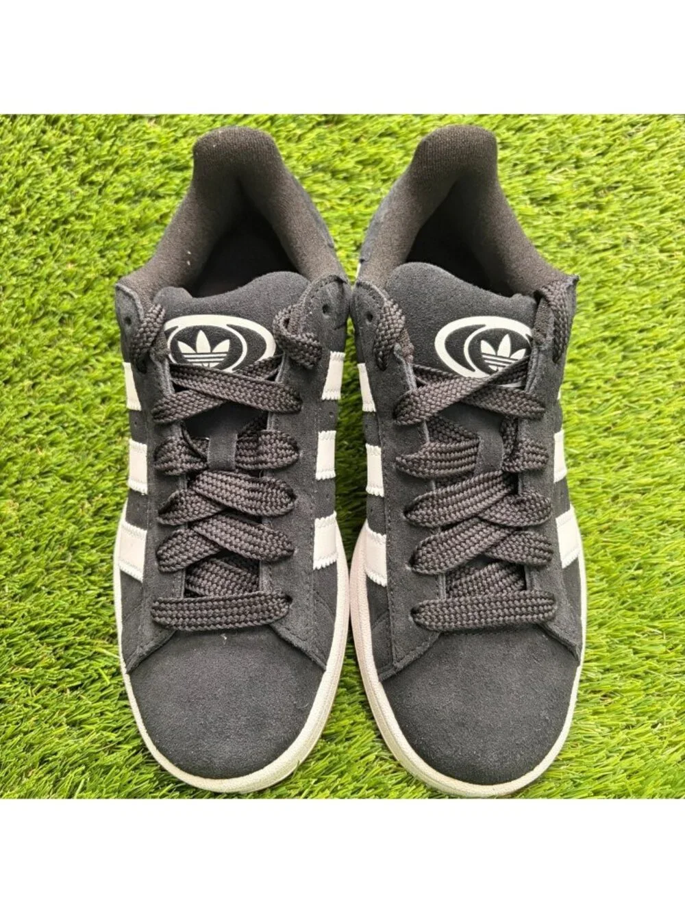 Adidas Campus 00s Boys Size 7Y Black White Athletic Lifestyle Shoes Sneakers